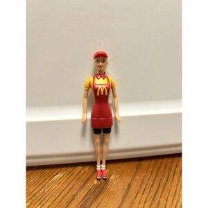 Vintage 2001 McDonald's Employee Fun Time BARBIE Doll Toy 5" Figure Mattel VTG